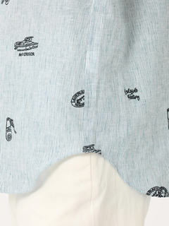 McGREGOR(マックレガー) |線刺繍コットンリネンシャツ