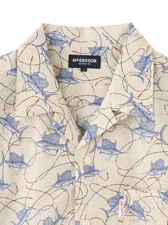 McGREGOR(マックレガー) |半袖レインスプーナーカジキ柄オープンカラーシャツ