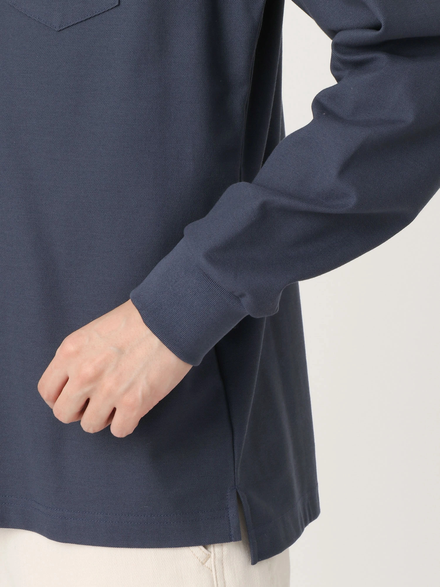 ebure エブール ダークグレー 長袖ポロシャツ 2024SS ebure