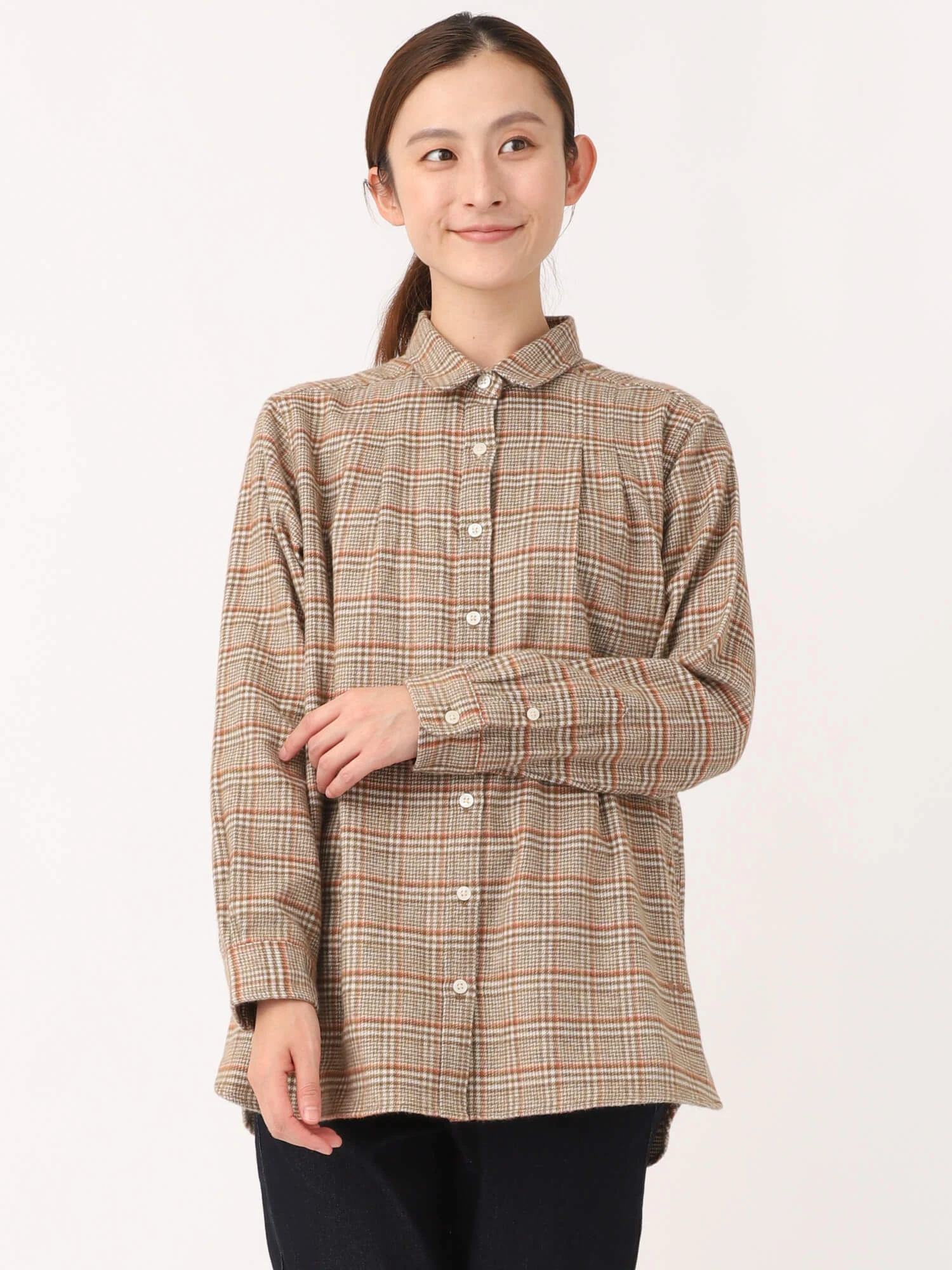 人気商品！】 cotton 長袖シャツ Ｍ SAVOY rayon 古着 shirt トップス