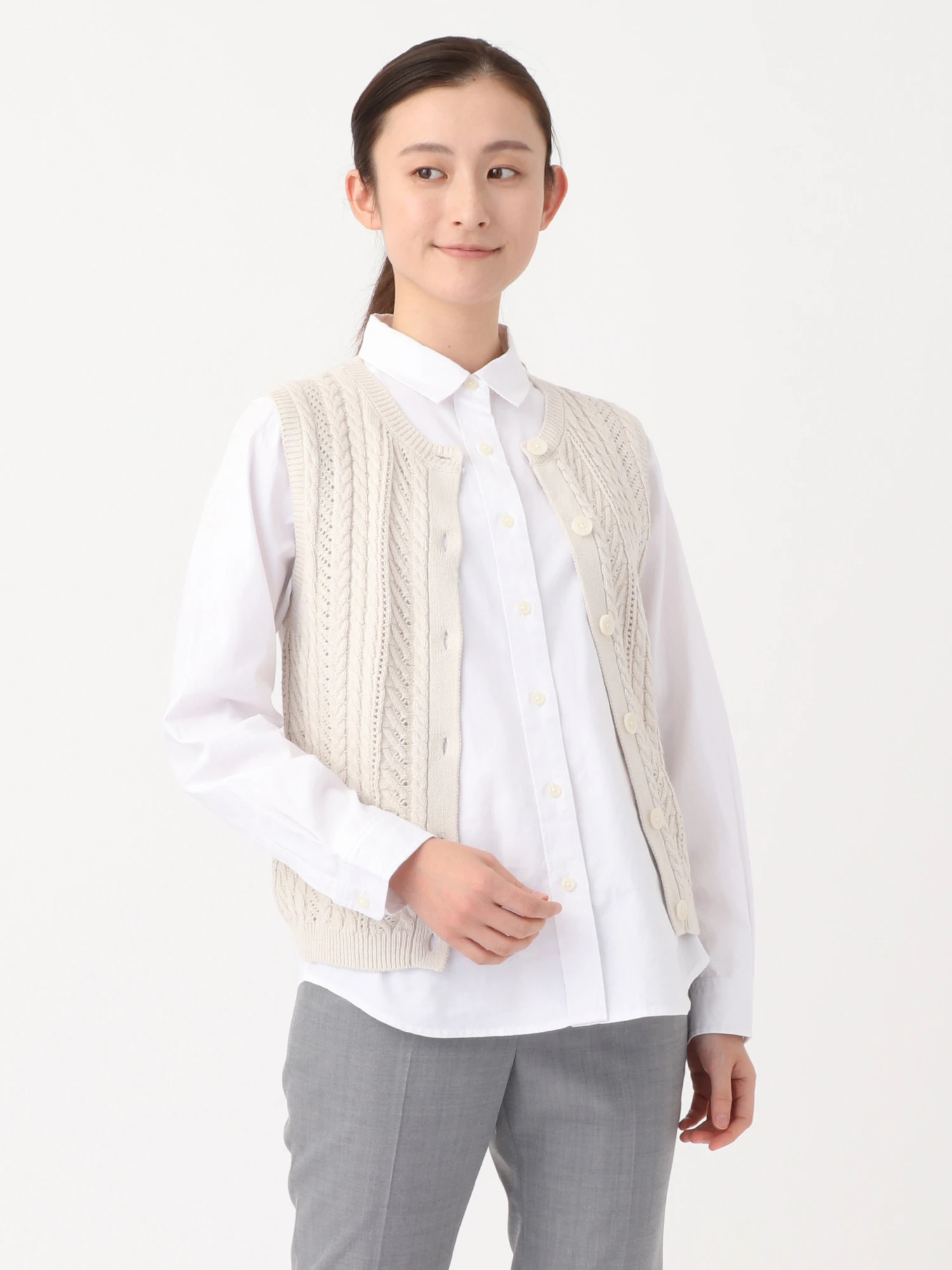 ミラノリブ クルーネックベスト｜トゥモローランド 公式通販