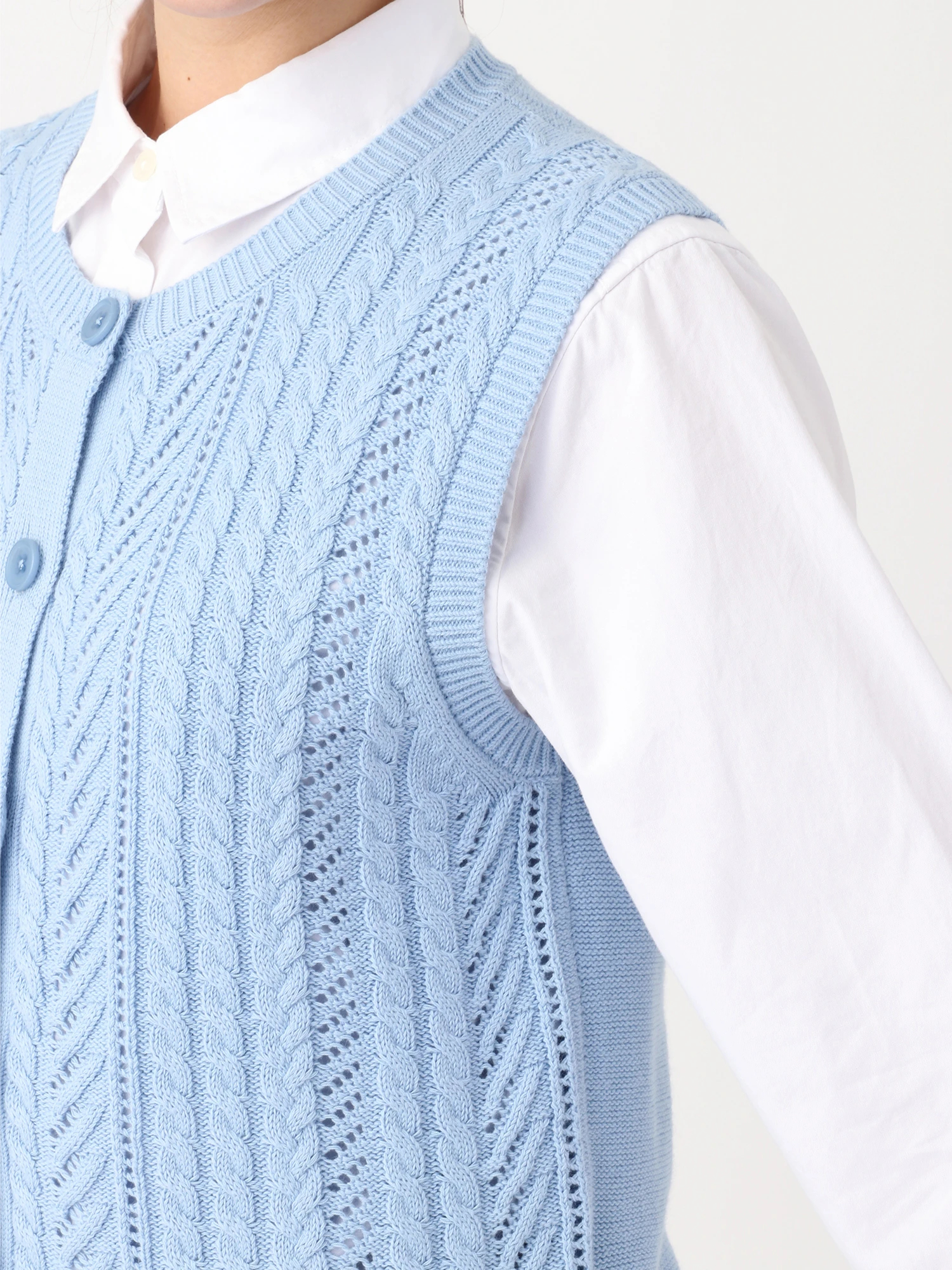 McGREGOR（マックレガー）｜ベスト｜透かしケーブル 前開きベスト