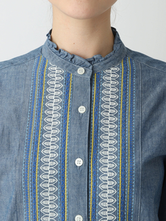 McGREGOR(マックレガー) |ダンガリー刺繍ロングシャツ