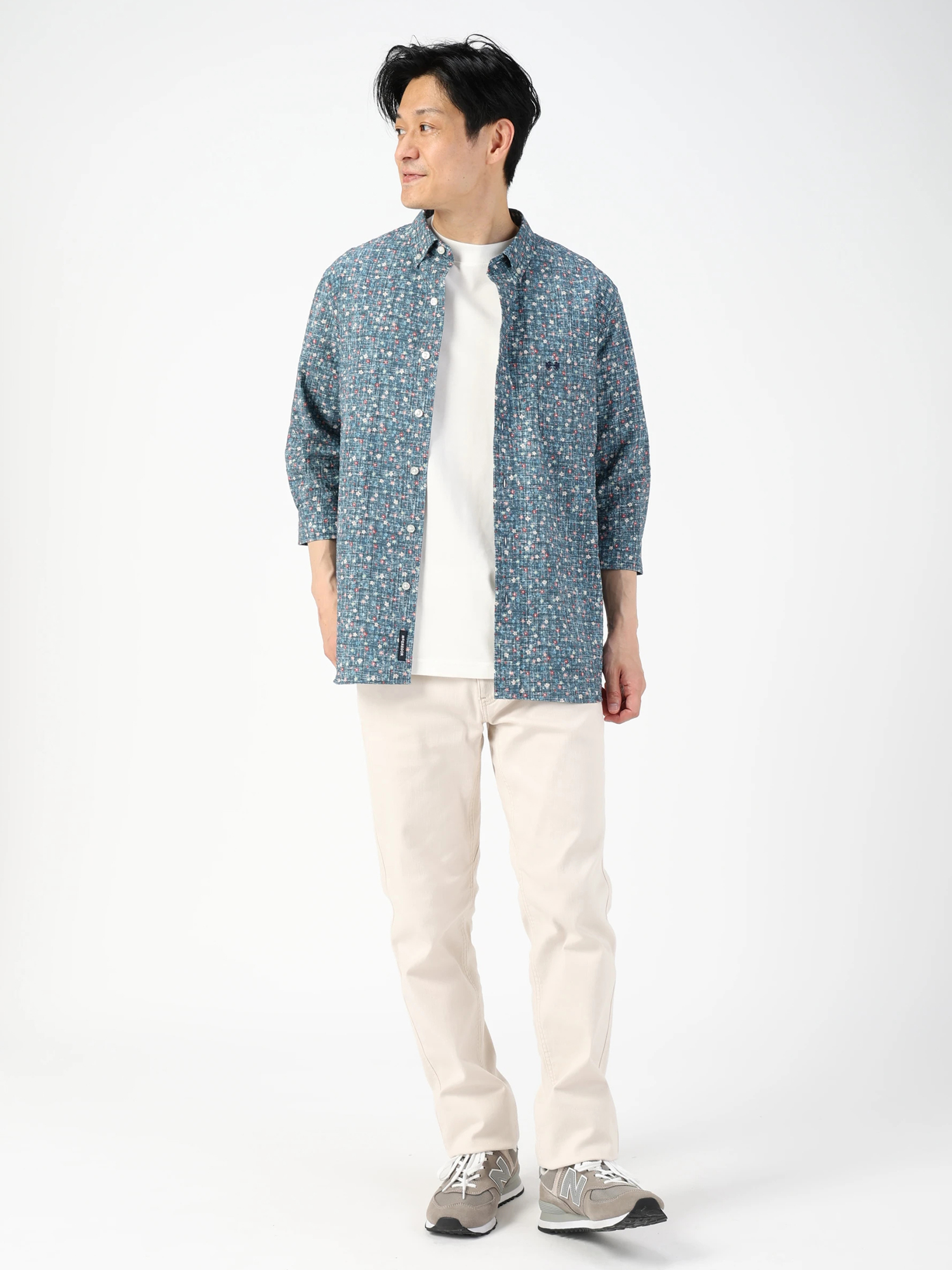 楽天市場】長袖シャツ メンズ 花柄 フォトプリント 総柄 ビッグ