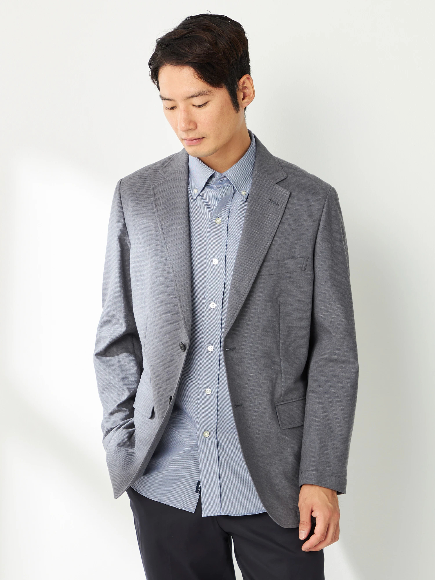 【美品】PING グレー ジャケット（オマケ付） McGREGOR（マックレガー）｜ショートジャケット/ブレザー｜麻混ドビー