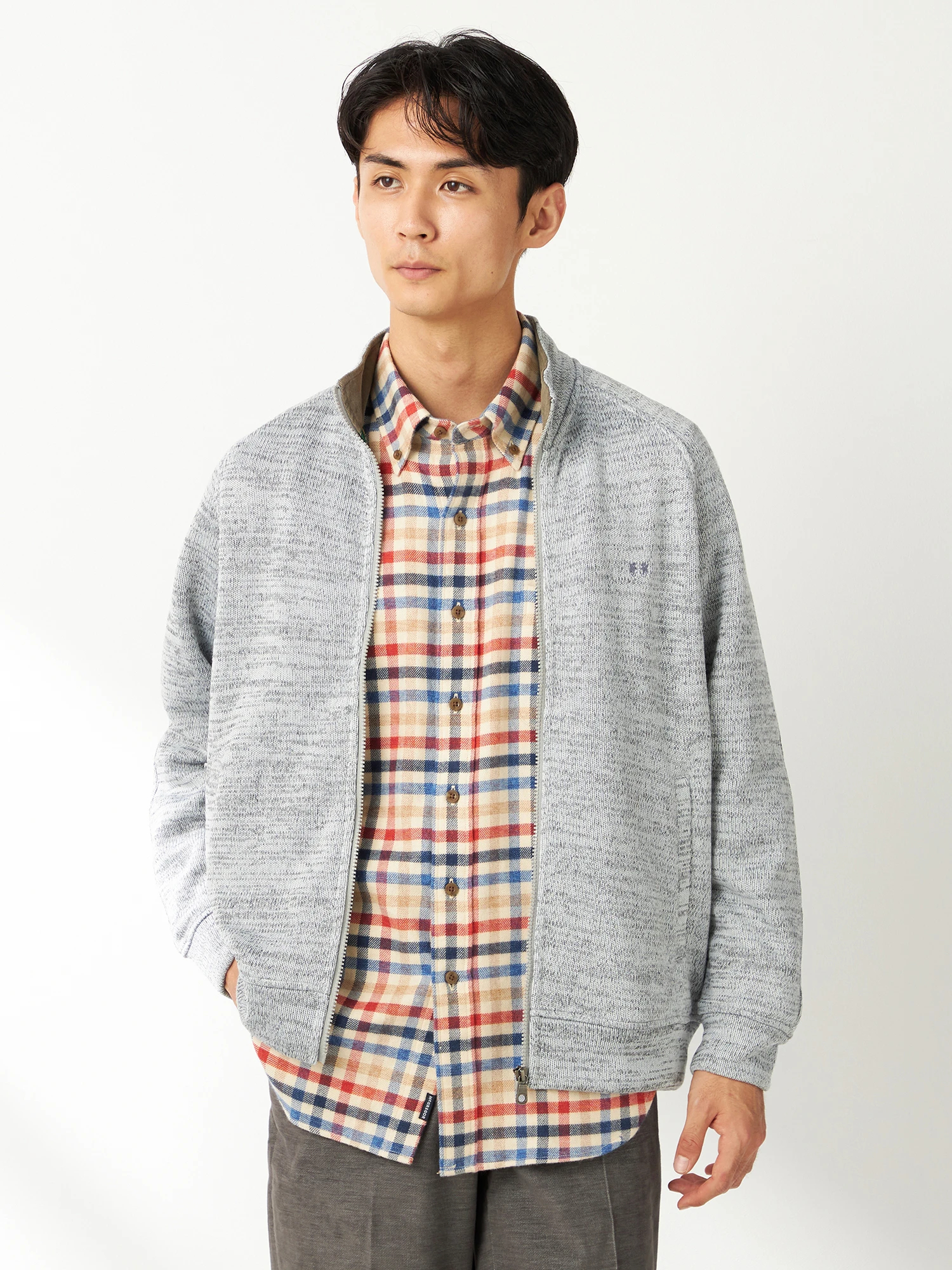 25392　マックレガー　メンズ　ケーブルニット　カーディガン　緑　Ｌ 25392マックレガーメンズケーブルニットカーディガン緑L