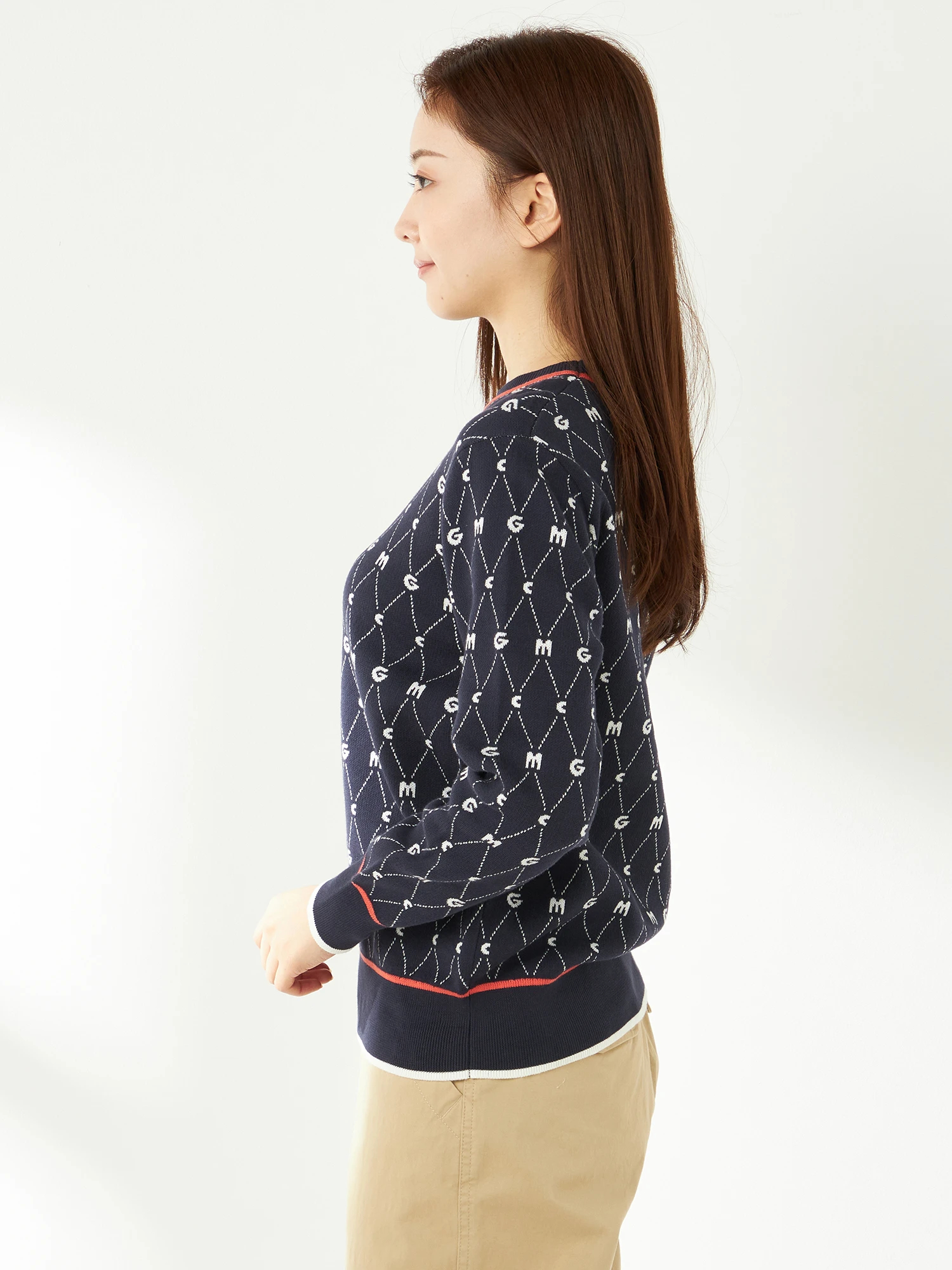 17600円★アドミラル スタートレイルジャカード モックネックセーター ★Ｌ 17600円☆アドミラル スタートレイルジャカード モックネックセーター