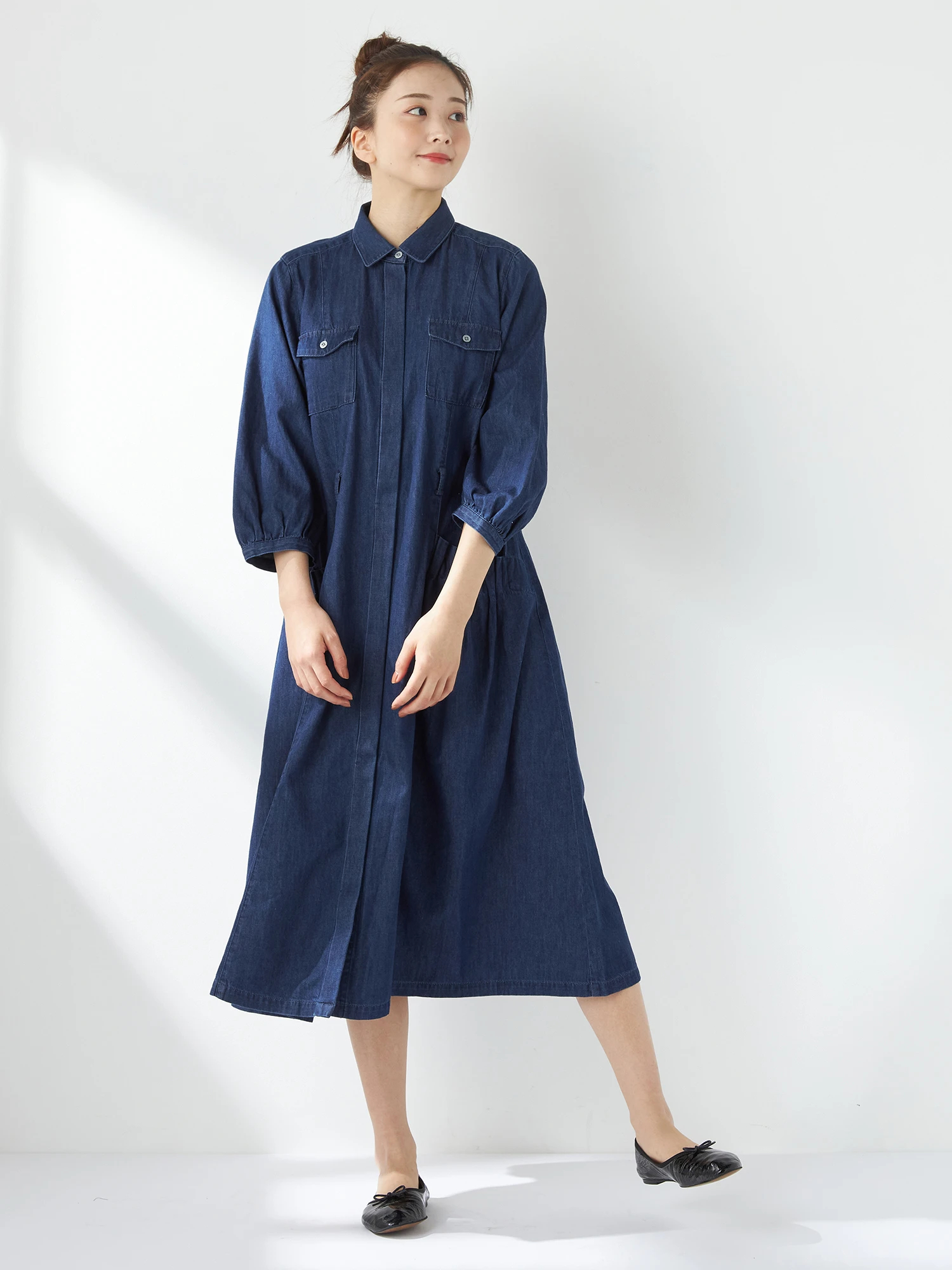 McGREGOR（マックレガー）｜ワンピース｜7分袖デニムワンピース