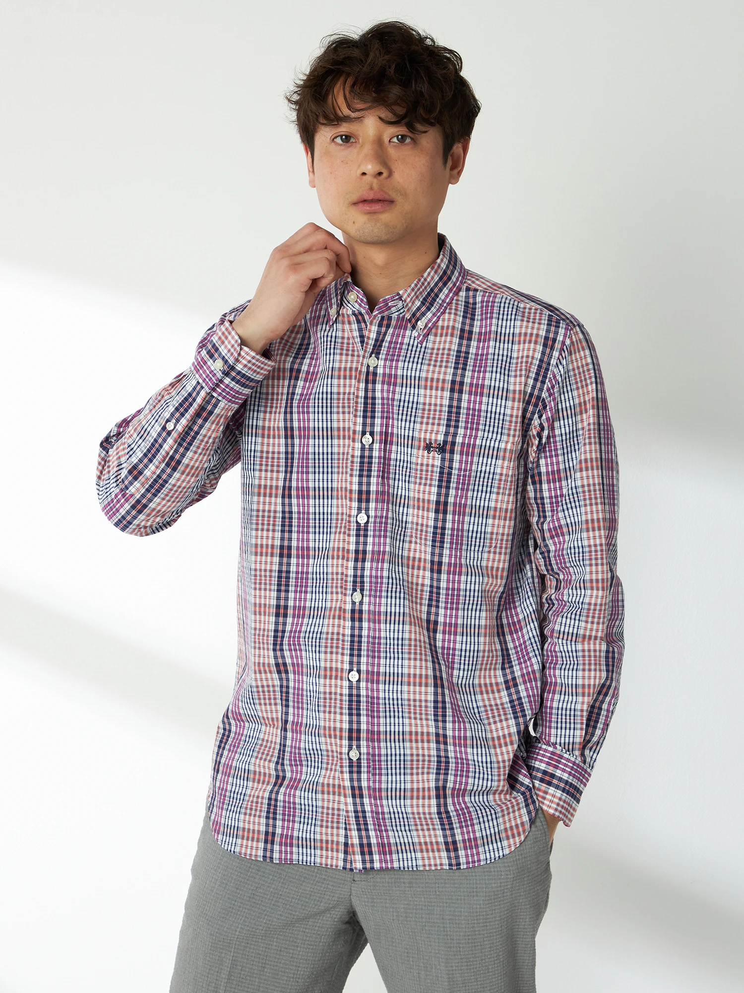 マックレガー　チェック長袖シャツ McGREGOR VINTAGE 60'S NO IRON OPEN COLLAR LONG SLEEVE SHIRTS
