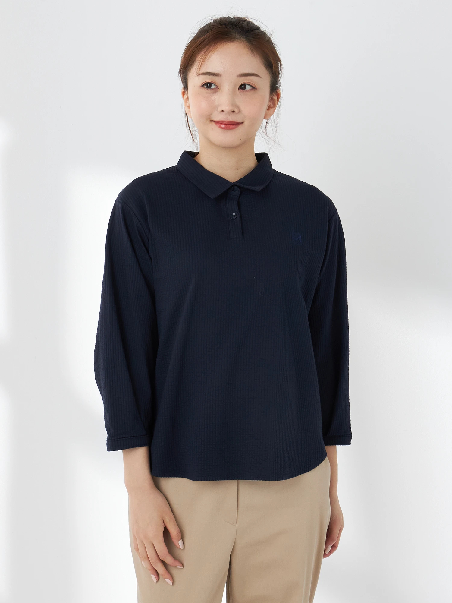 ebure ダークグレー 長袖ポロシャツ ebure ダークグレー 長袖ポロシャツ - メルカリ