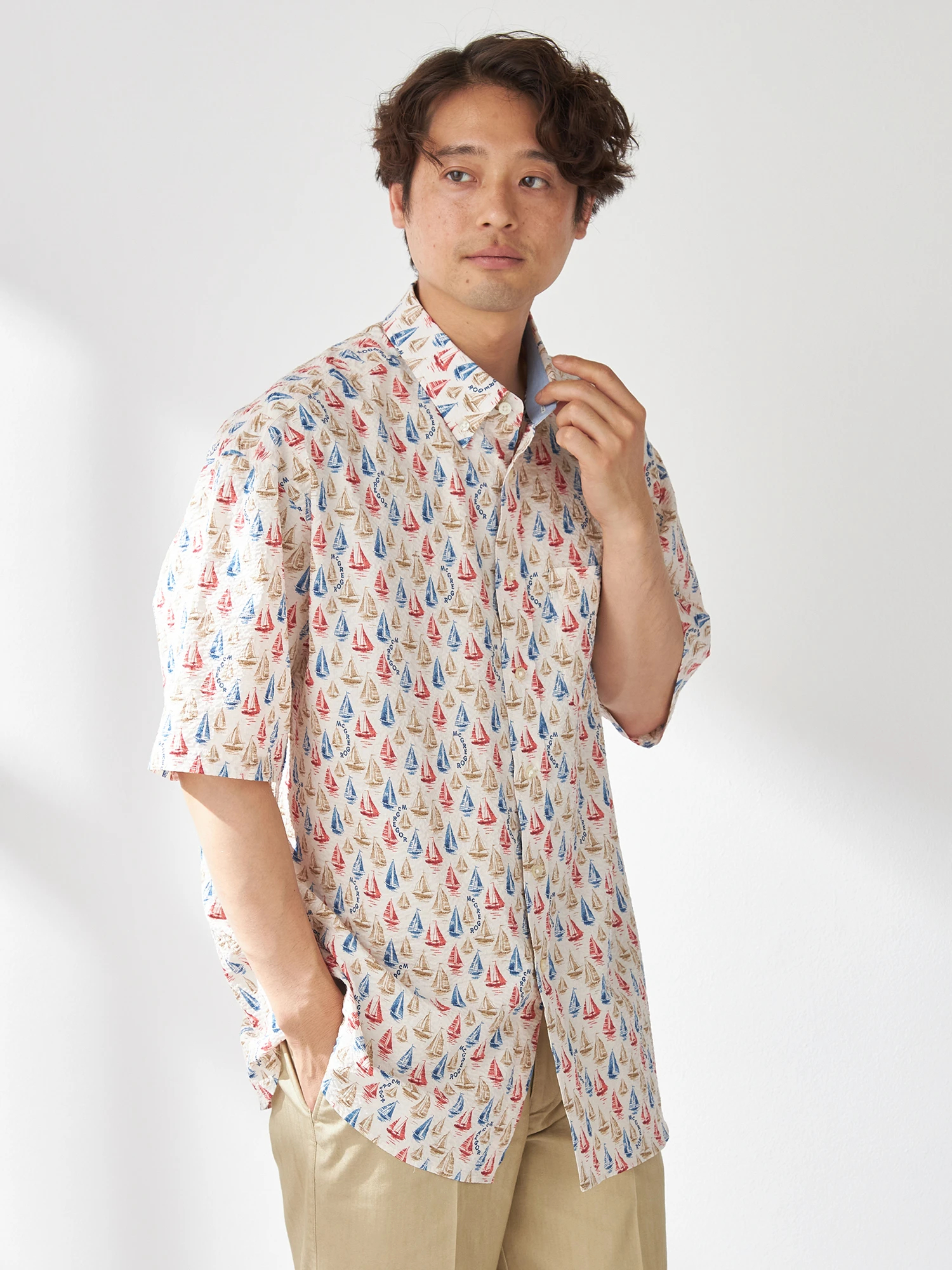 McGREGOR（マックレガー）｜シャツ(半袖）｜リゾート柄シャツ（ヨット