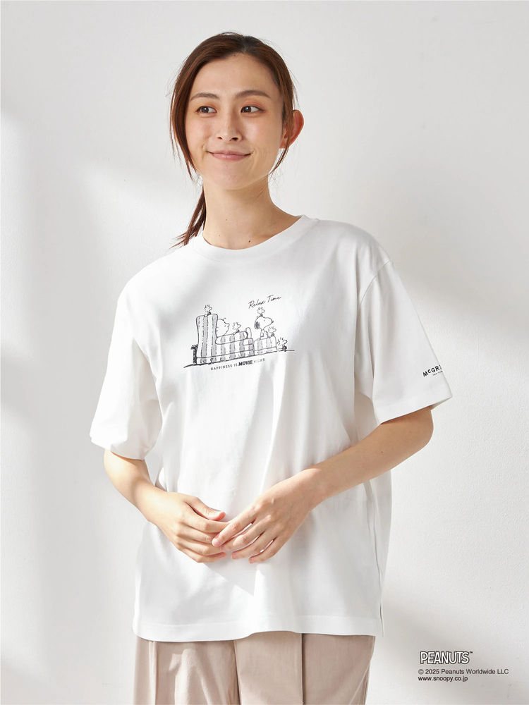 マクレガー Ｔシャツ レディース 311725402 家庭洗濯可 スヌーピーコラボ SNOOPY PEANUTS ワイドシルエット McGREGOR L レディマックレガー マックレガー Tシャツ レディース