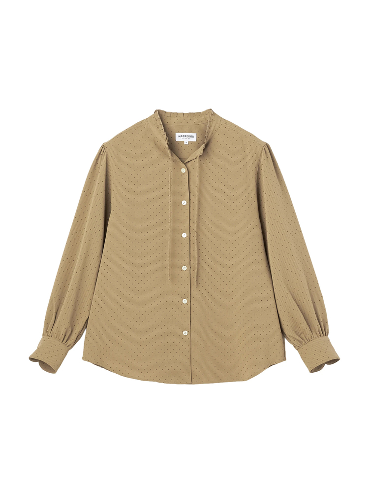 McGREGOR(マックレガー) |シャドーチェックドットプリントブラウス