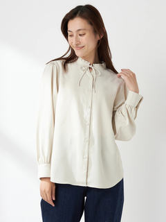 McGREGOR(マックレガー) |シャドーチェックドットプリントブラウス