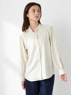 McGREGOR(マックレガー) |シャドーチェックドットプリントブラウス