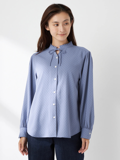 McGREGOR(マックレガー) |シャドーチェックドットプリントブラウス