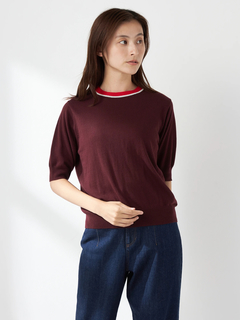 McGREGOR(マックレガー) |襟配色５分袖ニット