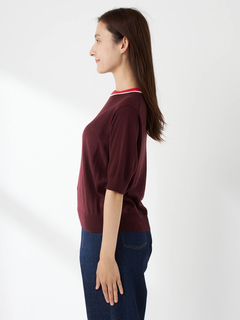 McGREGOR(マックレガー) |襟配色５分袖ニット