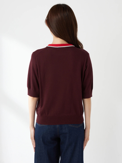 McGREGOR(マックレガー) |襟配色５分袖ニット