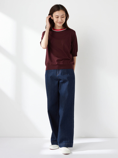 McGREGOR(マックレガー) |襟配色５分袖ニット