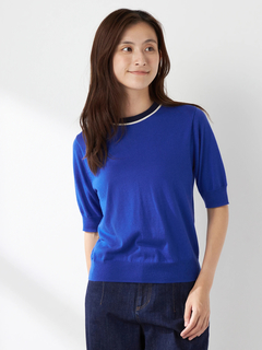 McGREGOR(マックレガー) |襟配色５分袖ニット