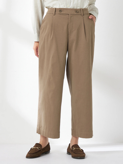 McGREGOR(マックレガー) |綿レーヨンサテン起毛セミワイドパンツ