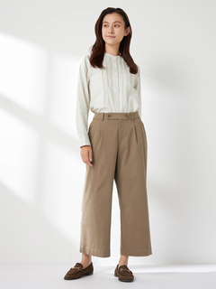 McGREGOR(マックレガー) |綿レーヨンサテン起毛セミワイドパンツ