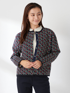 McGREGOR(マックレガー) |小花柄ジャガードカーディガン