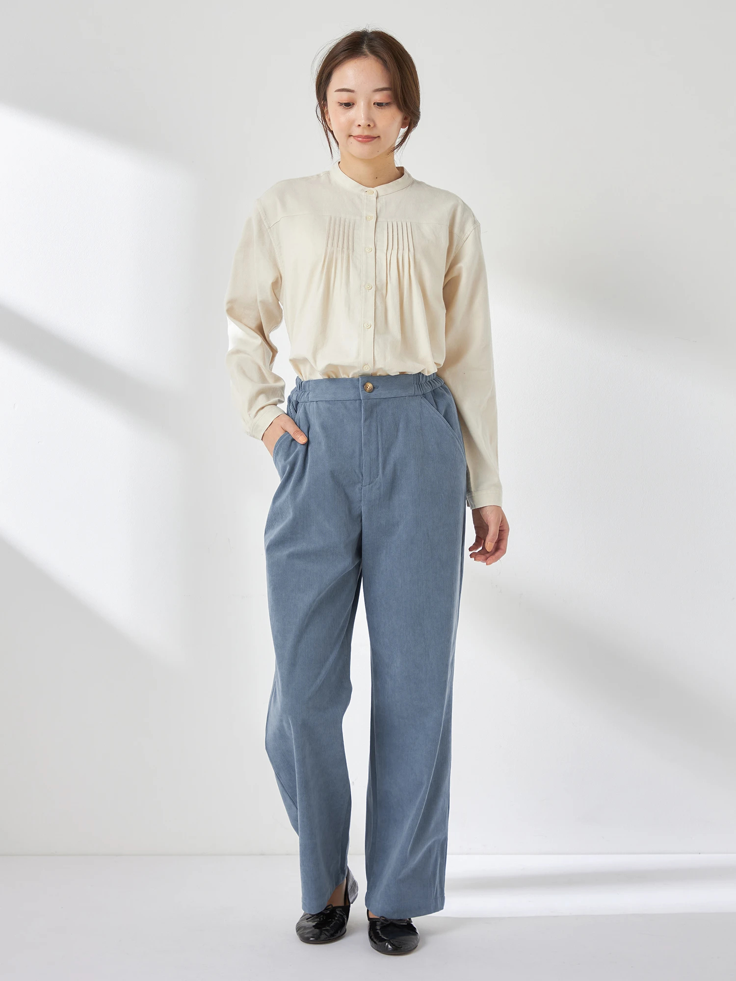 nui MOND コーデュロイパンツ　ブルーグレー McGREGOR（マックレガー）｜フルレングス/クロップドパンツ