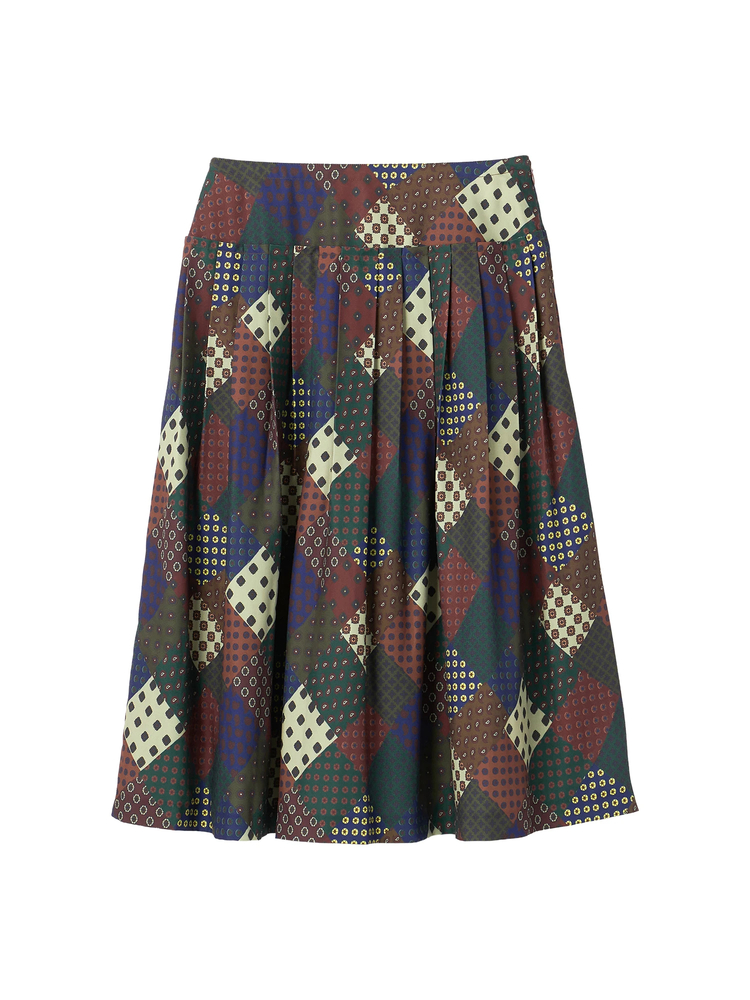 McGREGOR(マックレガー) |パッチワーク小紋プリントスカート