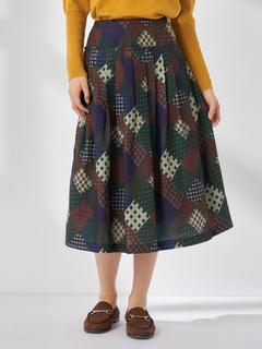 McGREGOR(マックレガー) |パッチワーク小紋プリントスカート