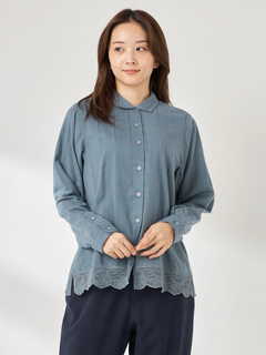 McGREGOR(マックレガー) |ドビーレースブラウス