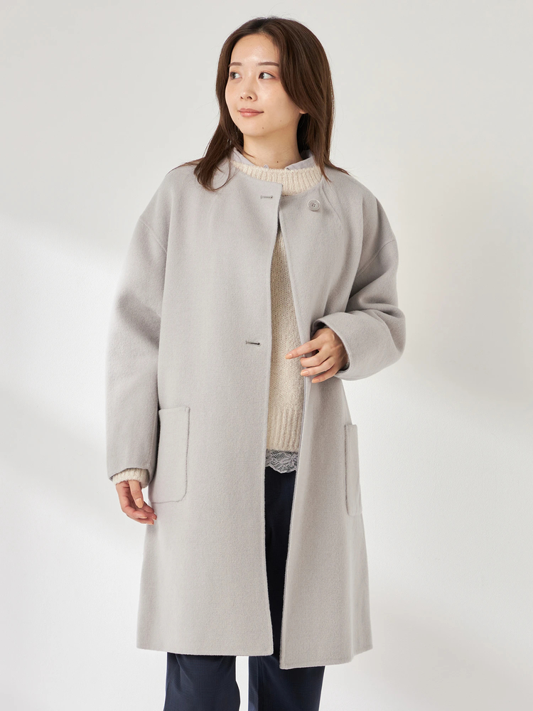 McGREGOR(マックレガー) |Ｗフェイスウールノーカラーコート