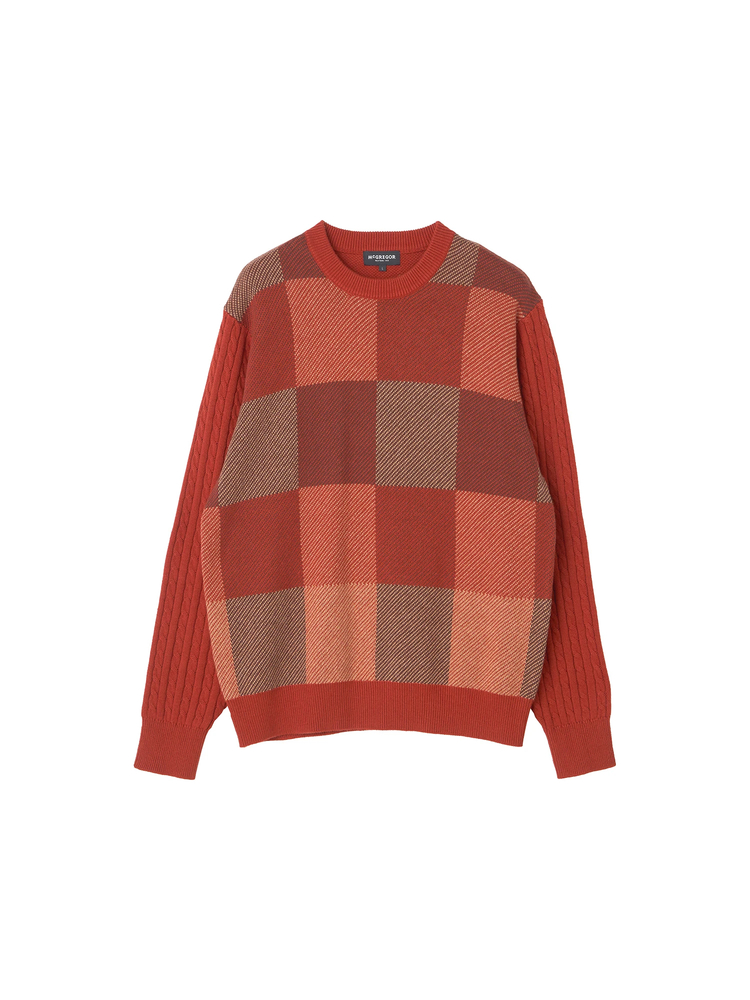 McGREGOR(マックレガー) |ブロックチェックニットプルオーバー