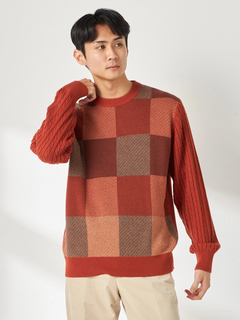 McGREGOR(マックレガー) |ブロックチェックニットプルオーバー