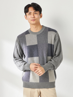 McGREGOR(マックレガー) |ブロックチェックニットプルオーバー