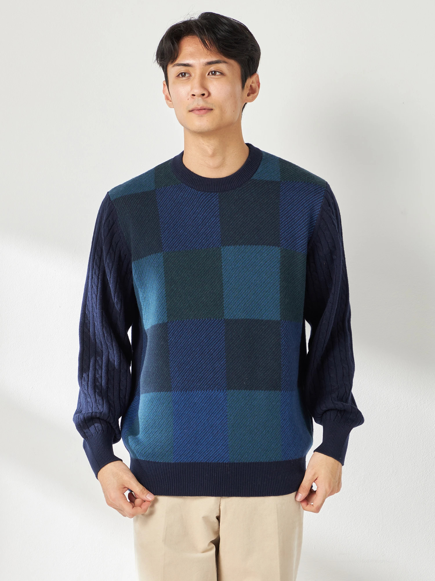 McGREGOR（マックレガー）｜ニット/セーター｜ブロックチェックニット