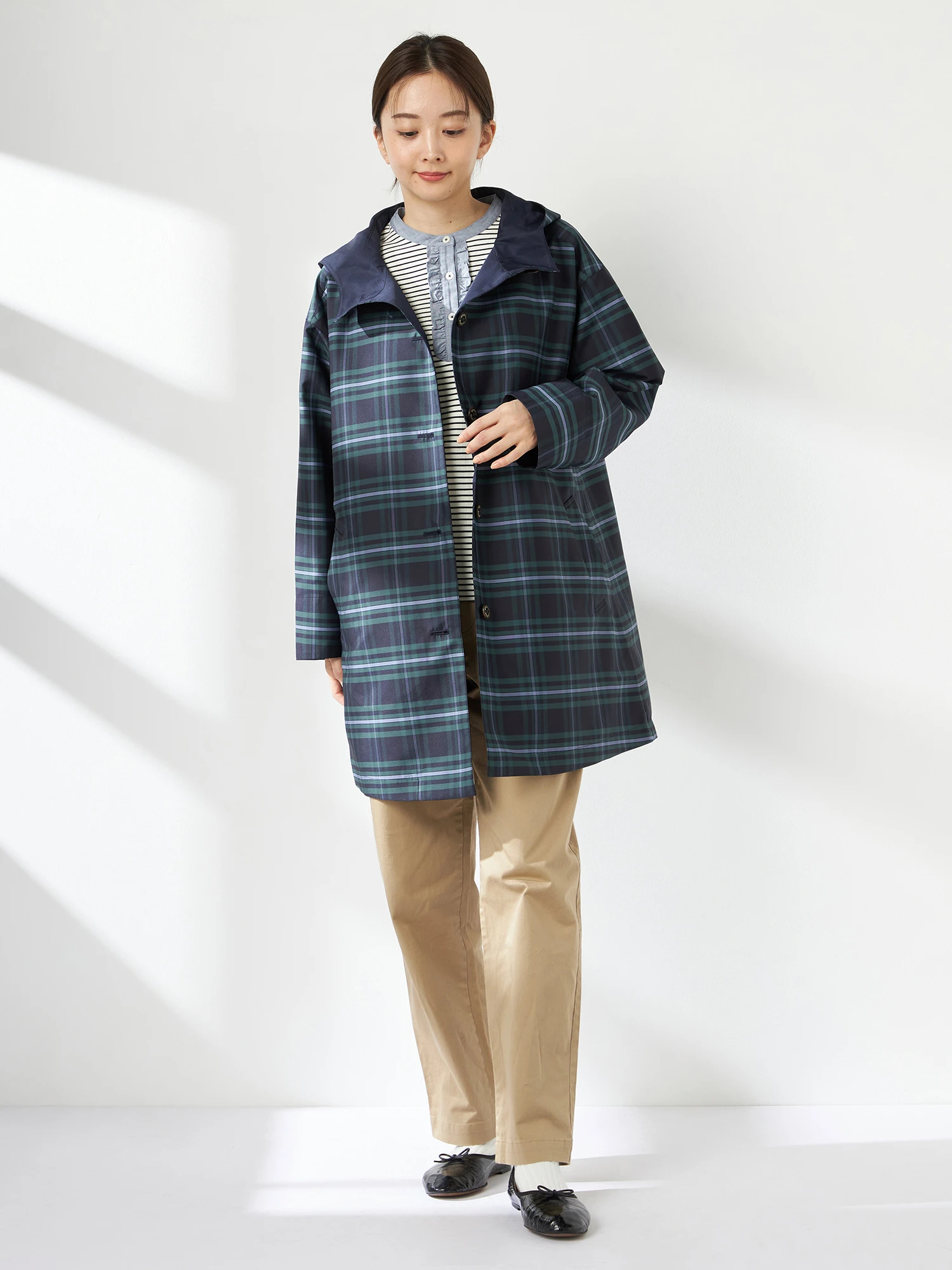 McGREGOR（マックレガー）｜ロングコート｜リバー仕立てフーデッド