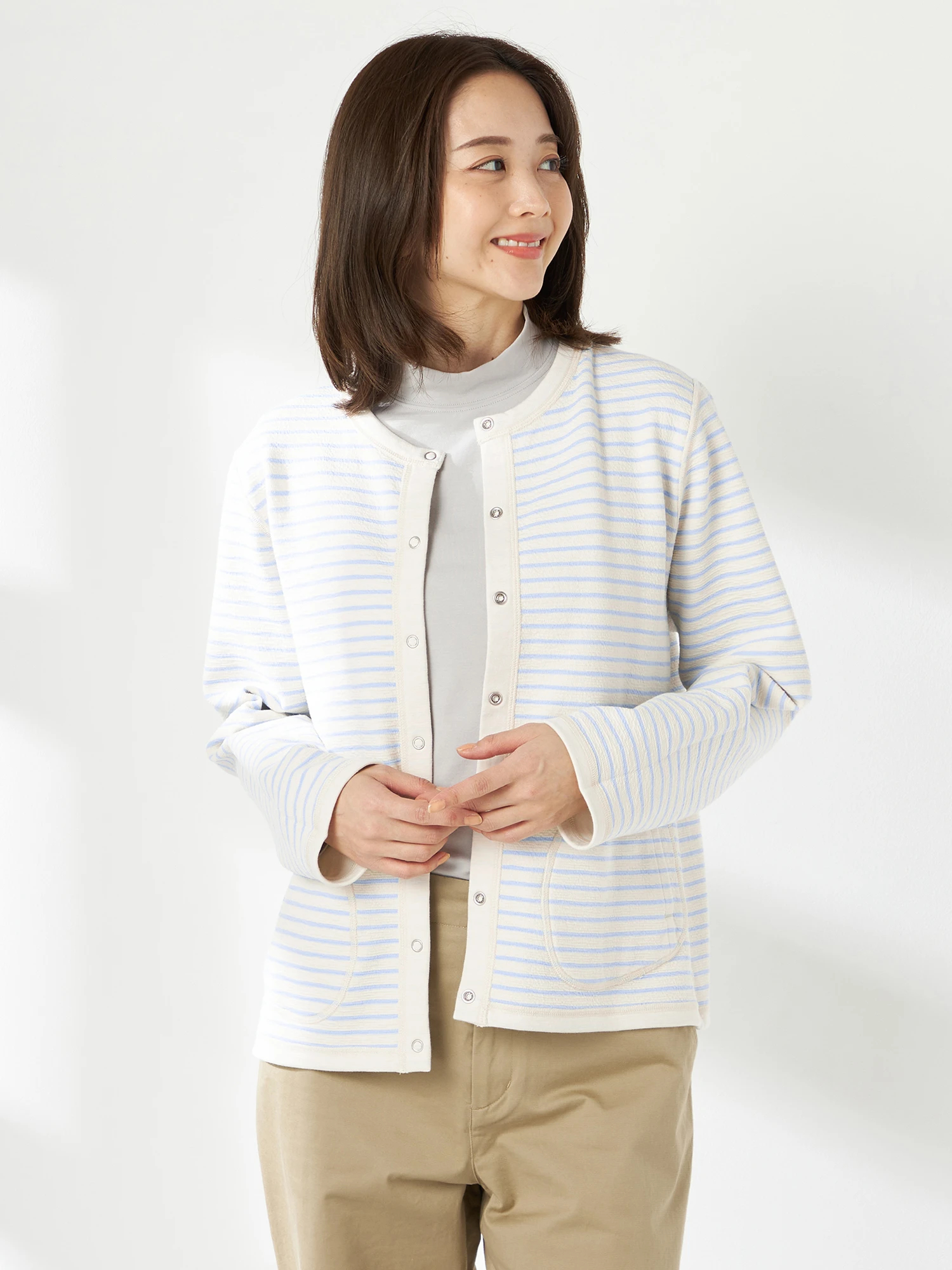 McGREGOR（マックレガー）｜カーディガン｜リバーシブルボーダー