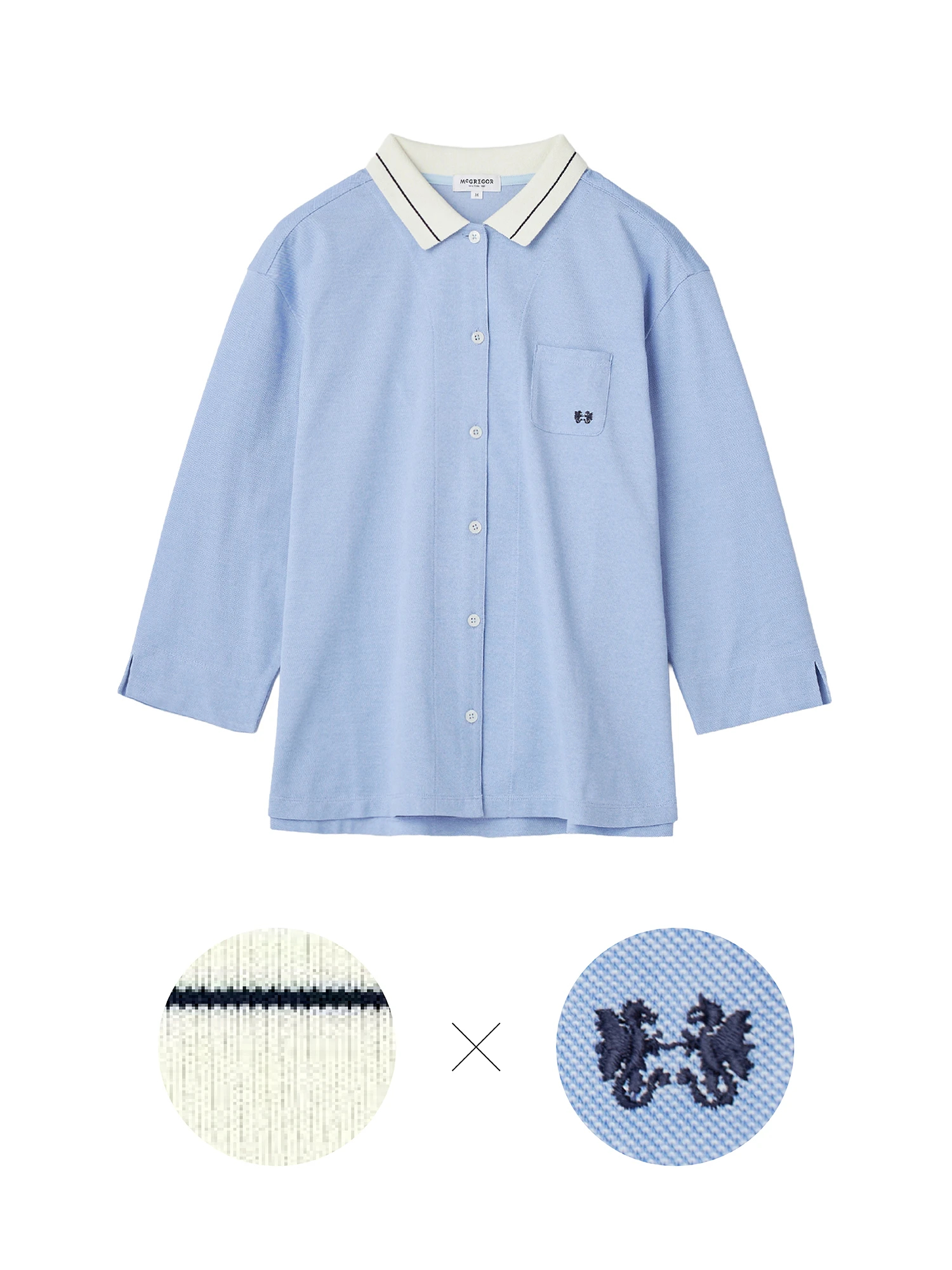 McGREGOR（マックレガー）｜ポロシャツ(長袖・七分袖)｜鹿の子素材前