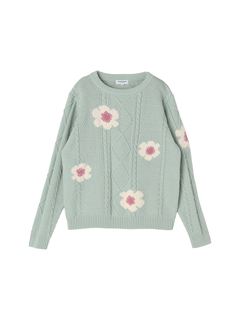 McGREGOR(マックレガー) |花柄ジャカードニットプルオーバー