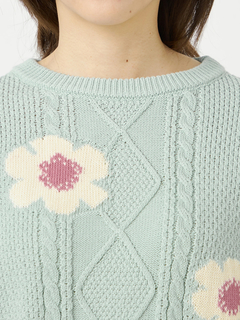 McGREGOR(マックレガー) |花柄ジャカードニットプルオーバー