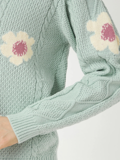 McGREGOR(マックレガー) |花柄ジャカードニットプルオーバー