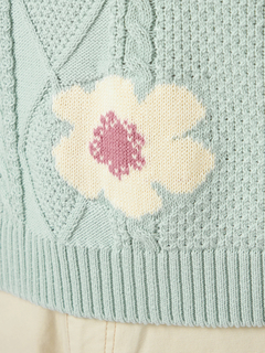 McGREGOR(マックレガー) |花柄ジャカードニットプルオーバー