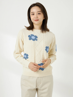 McGREGOR(マックレガー) |花柄ジャカードニットプルオーバー
