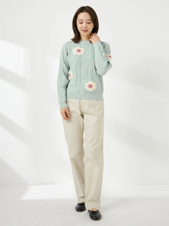 McGREGOR(マックレガー) |花柄ジャカードニットプルオーバー