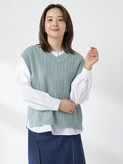 McGREGOR(マックレガー) |Ｖネック編地ベスト