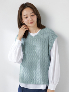 McGREGOR(マックレガー) |Ｖネック編地ベスト