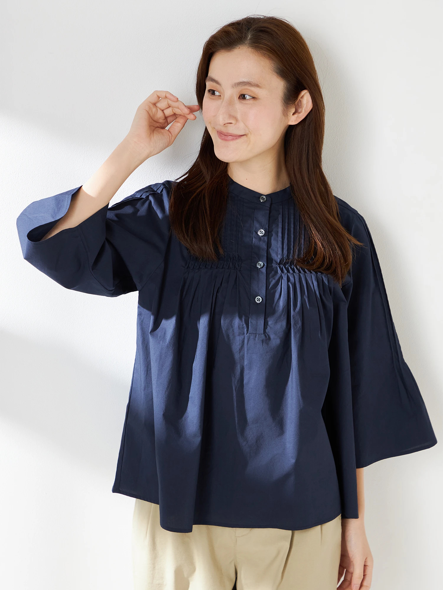 ブラウス　MAKにゃん McGREGOR（マックレガー）｜シャツ(長袖・七分袖)｜ピンタックブラウス