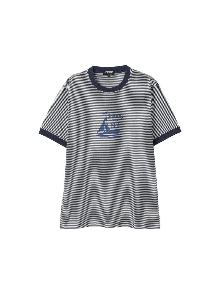 McGREGOR(マックレガー) |インディゴ天竺ボーダーＴシャツ